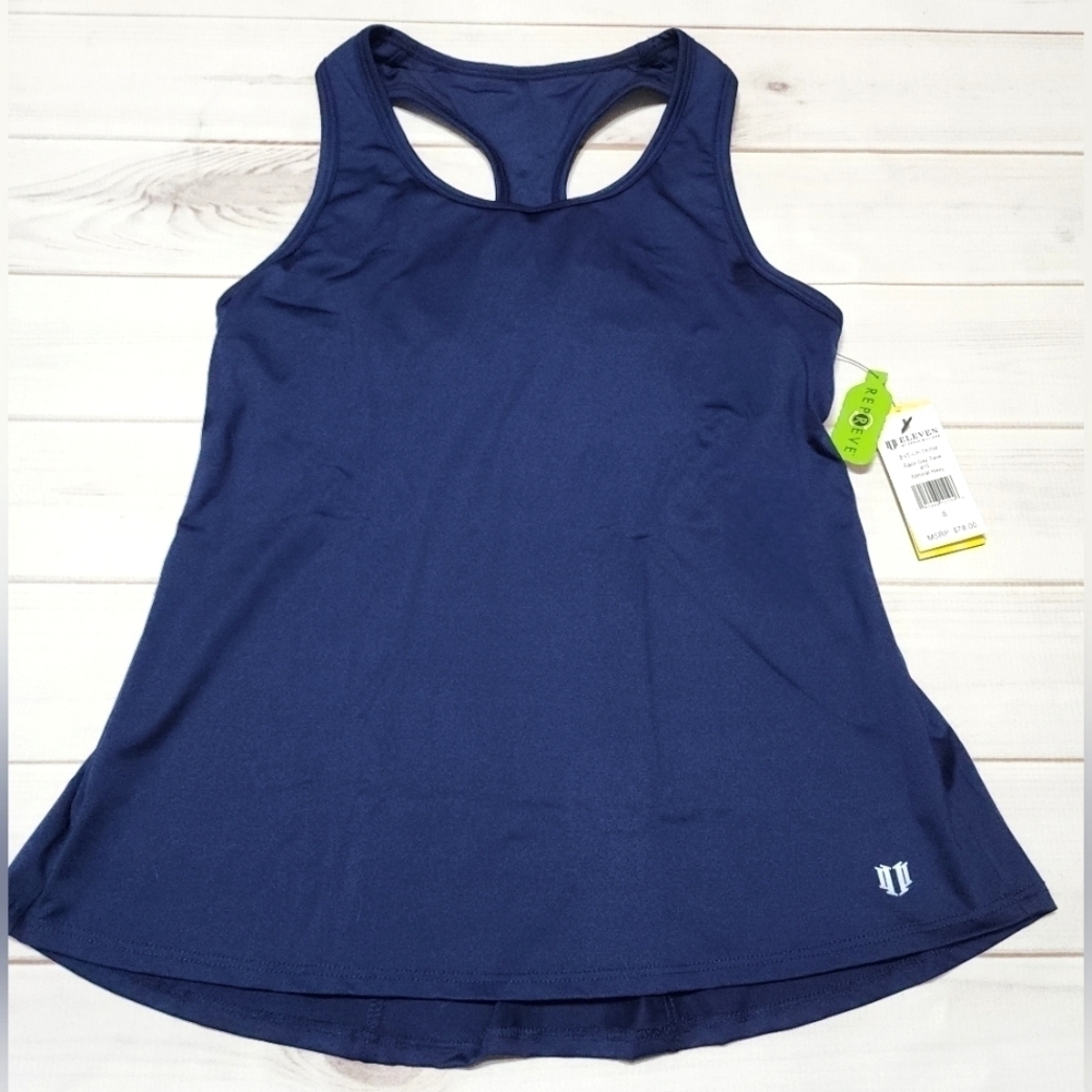 EleVen by Venus Williams Race Day Navy Tank Small - New With Tags